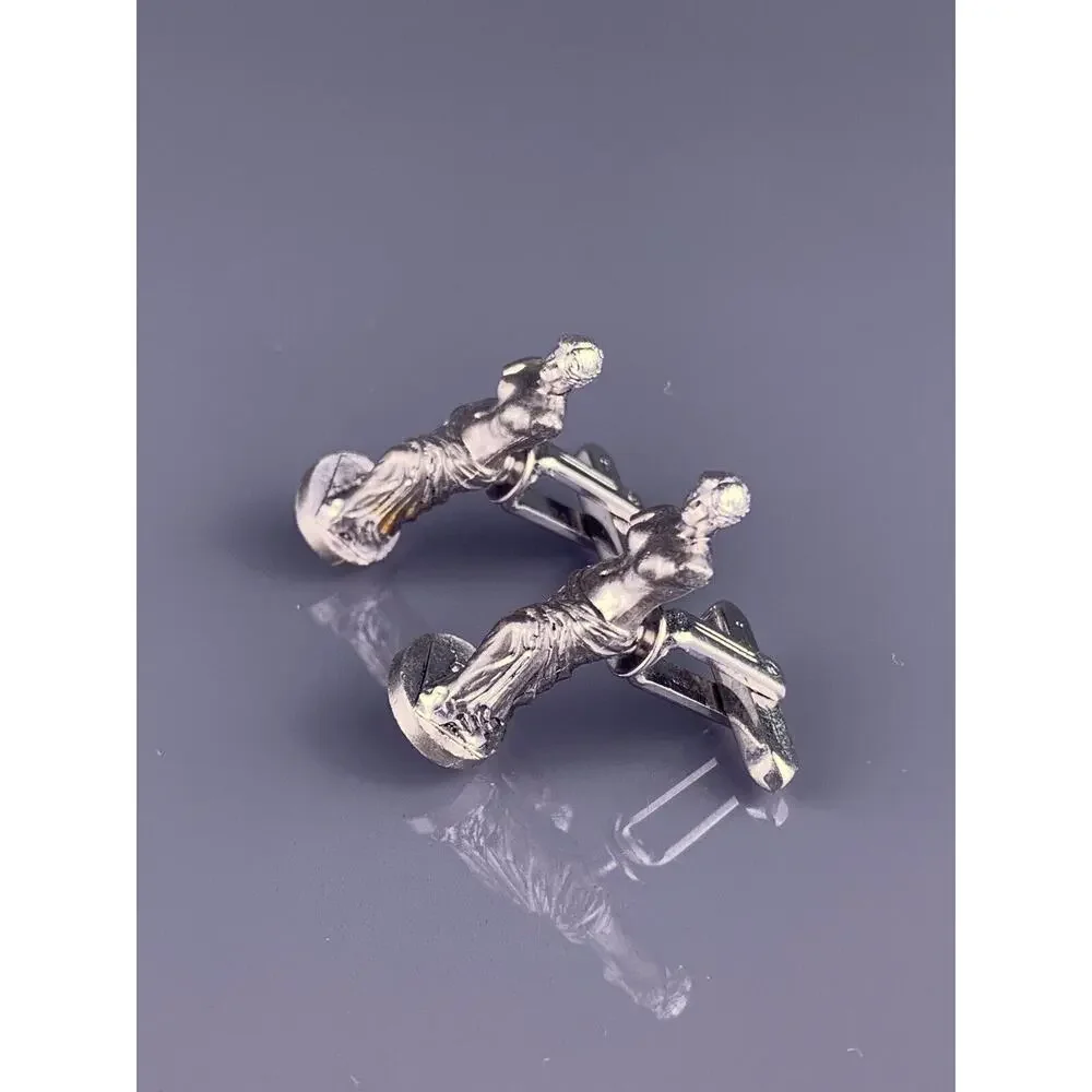 Venus de Milo Greek Statue Cufflinks Silver Tone Aphrodite Melos Hickok Vintage